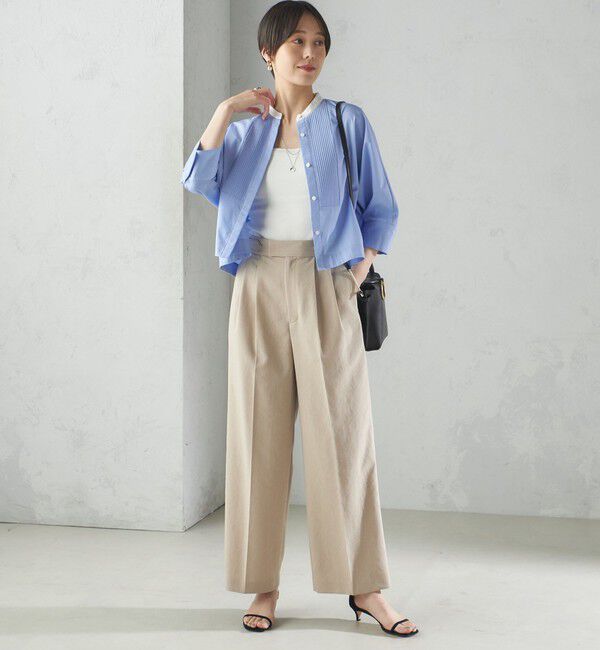 SHIPS for women「〈手洗い可能〉ピンタック 羽織 シャツ」|シャツ・ブラウス|