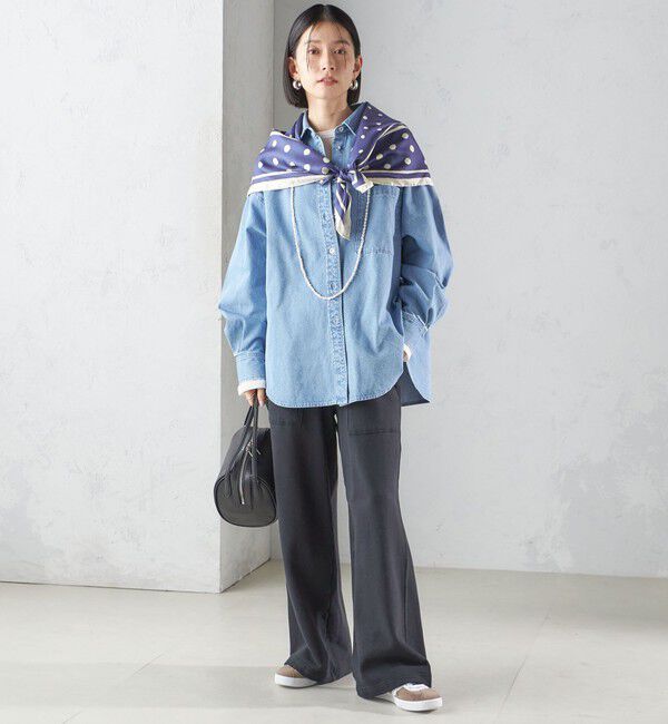 SHIPS for women「【SHIPS別注】manipuri:エンブレム スカーフ 88&times;88」|バンダナ・スカーフ|