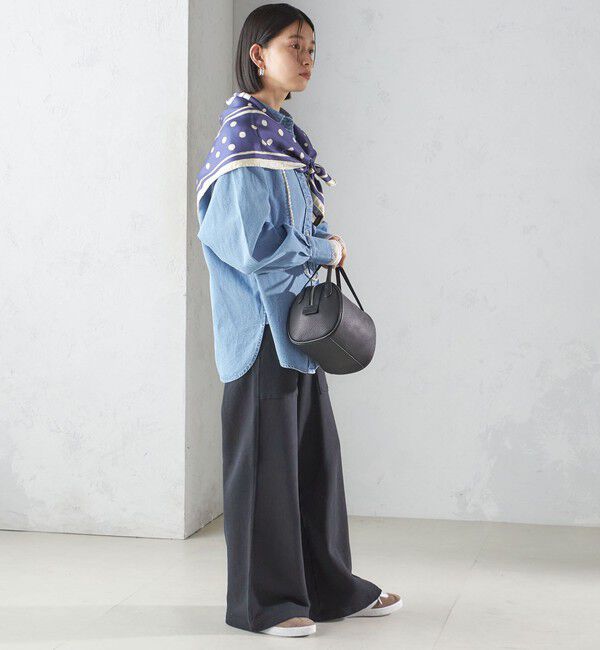 SHIPS for women「【SHIPS別注】manipuri:エンブレム スカーフ 88&times;88」|バンダナ・スカーフ|