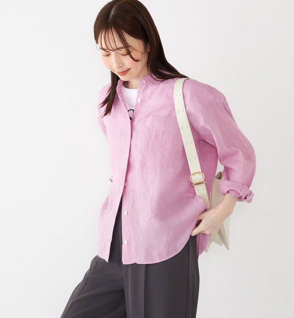 SHIPS Colors 「SHIPS Colors:〈洗濯機可能〉ユーロ リネン (EURO Linen) オーバー シャツ◇」|シャツ・ブラウス|