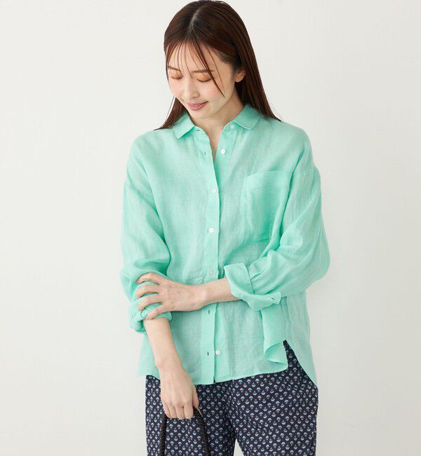 SHIPS Colors 「SHIPS Colors:〈洗濯機可能〉ユーロ リネン (EURO Linen) オーバー シャツ◇」|シャツ・ブラウス|