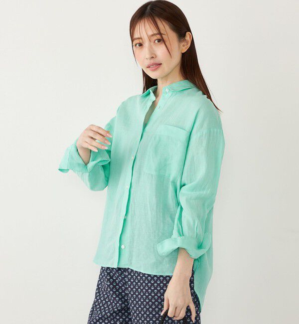 SHIPS Colors 「SHIPS Colors:〈洗濯機可能〉ユーロ リネン (EURO Linen) オーバー シャツ◇」|シャツ・ブラウス|
