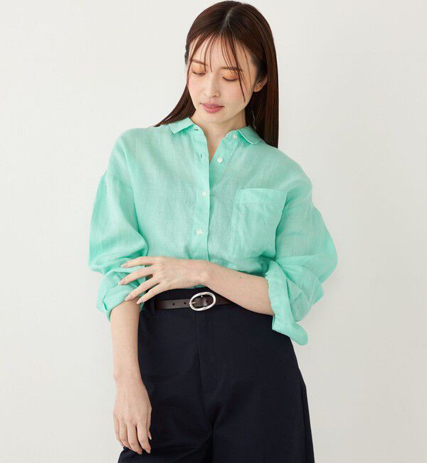SHIPS Colors 「SHIPS Colors:〈洗濯機可能〉ユーロ リネン (EURO Linen) オーバー シャツ◇」|シャツ・ブラウス|