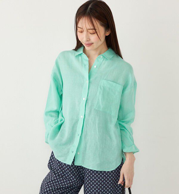 SHIPS Colors 「SHIPS Colors:〈洗濯機可能〉ユーロ リネン (EURO Linen) オーバー シャツ◇」|シャツ・ブラウス|