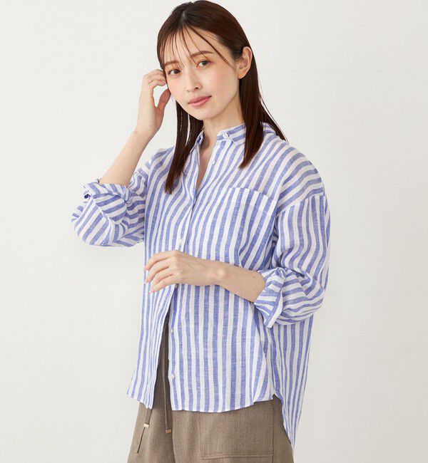 SHIPS Colors 「SHIPS Colors:〈洗濯機可能〉ユーロ リネン (EURO Linen) オーバー シャツ◇」|シャツ・ブラウス|