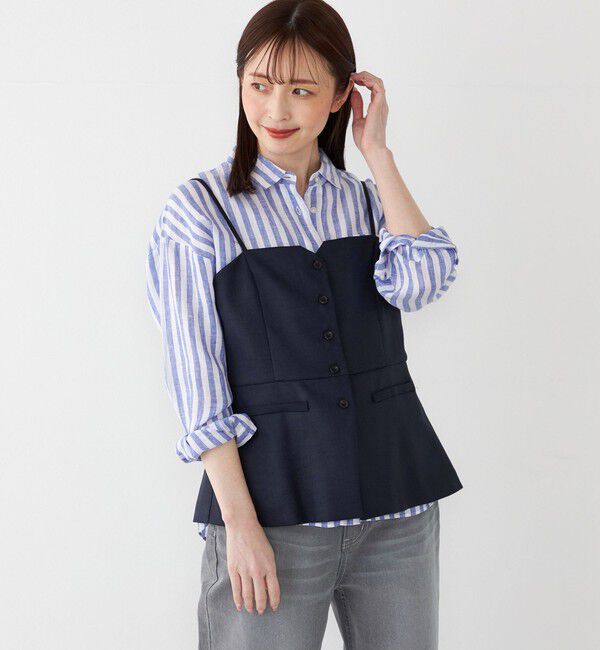 SHIPS Colors 「SHIPS Colors:〈洗濯機可能〉ユーロ リネン (EURO Linen) オーバー シャツ◇」|シャツ・ブラウス|