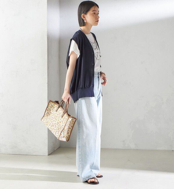 SHIPS for women「〈接触冷感 / 手洗い可能〉アイスコットン フレンチ スリーブ ジレ カーディガン」|ベスト・ジレ|