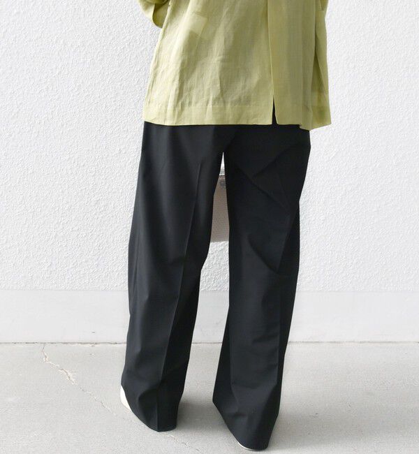 SHIPS for women「〈手洗い可能〉2タック ワイド パンツ（ブラック）」|その他|