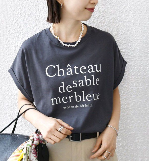 SHIPS for women「〈洗濯機可能〉プラチナ ヴェール TEE」|Tシャツ・カットソー|ダークグレー