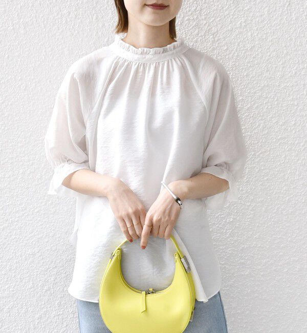 SHIPS for women「〈洗濯機可能〉前後 2WAY フリル リボン シアー ブラウス」|シャツ・ブラウス|