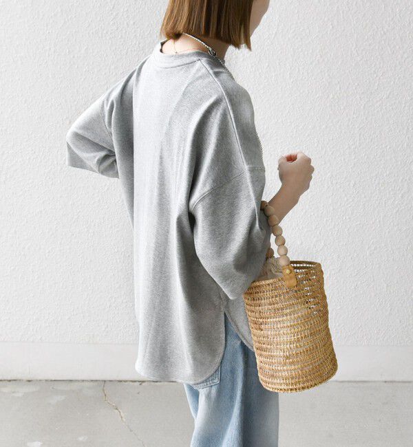 SHIPS any「《一部予約》SHIPS any:〈接触冷感/汗染み防止加工/洗濯機可能〉ラウンドヘム クルー ビッグ TEE」|Tシャツ・カットソー|