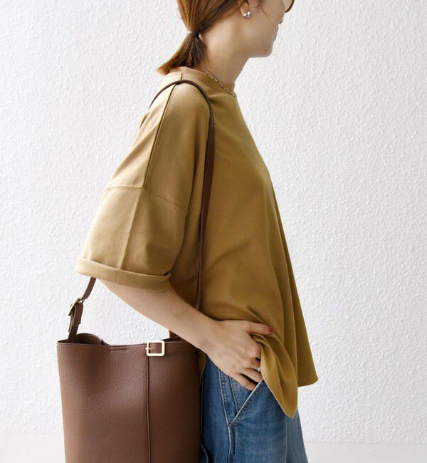 SHIPS any「《一部予約》SHIPS any:〈接触冷感/汗染み防止加工/洗濯機可能〉ラウンドヘム クルー ビッグ TEE」|Tシャツ・カットソー|