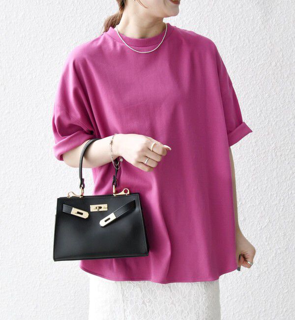 SHIPS any「《一部予約》SHIPS any:〈接触冷感/汗染み防止加工/洗濯機可能〉ラウンドヘム クルー ビッグ TEE」|Tシャツ・カットソー|