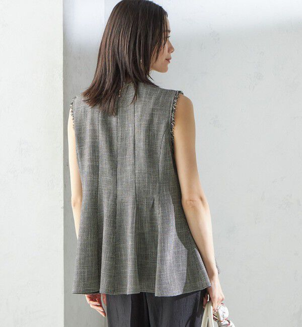 SHIPS for women「〈手洗い可能〉カラミ ペプラム ノースリーブ ブラウス」|シャツ・ブラウス|