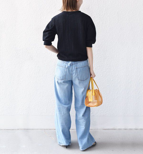 SHIPS for women「【WEB限定】〈手洗い可能〉バンピー シャーリング 5分袖 カーディガン」|カーディガン|