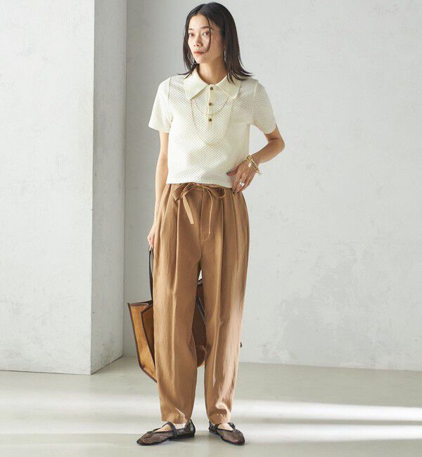 SHIPS for women「小泉里子コラボ:〈手洗い可能〉ツイル ウエスト テーパード パンツ」|その他|