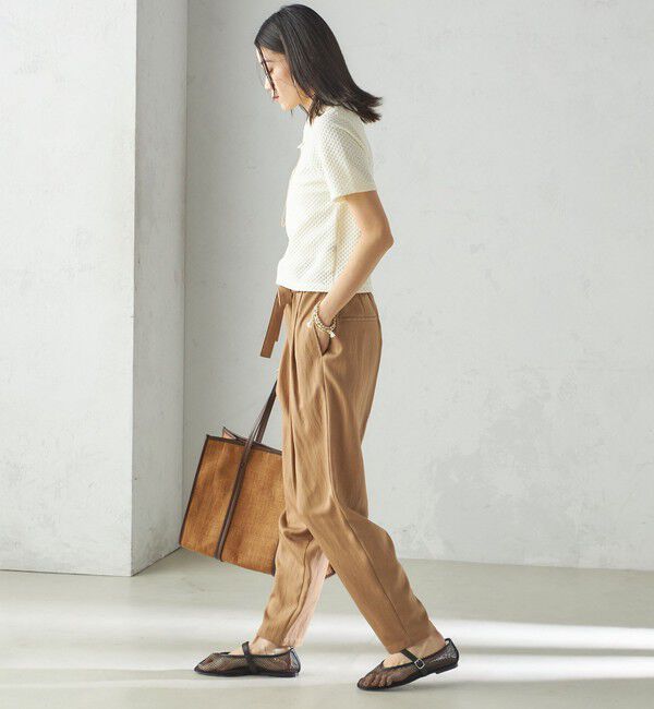 SHIPS for women「小泉里子コラボ:〈手洗い可能〉ツイル ウエスト テーパード パンツ」|その他|