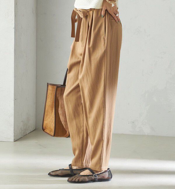 SHIPS for women「小泉里子コラボ:〈手洗い可能〉ツイル ウエスト テーパード パンツ」|その他|