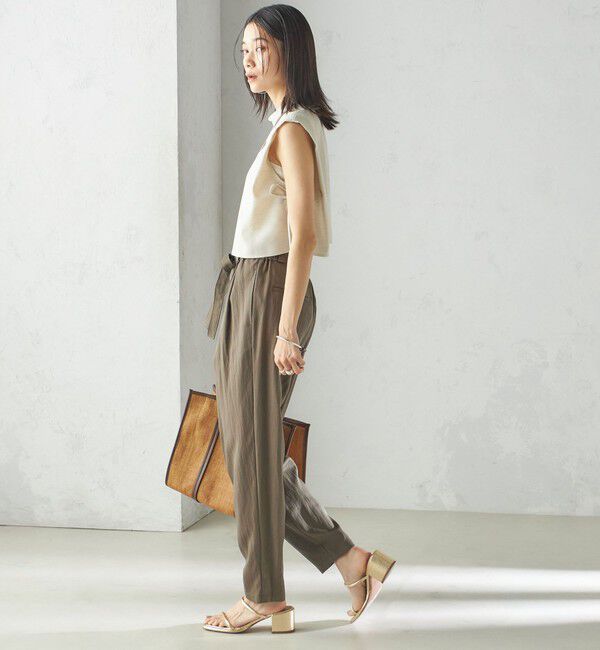 SHIPS for women「小泉里子コラボ:〈手洗い可能〉ツイル ウエスト テーパード パンツ」|その他|