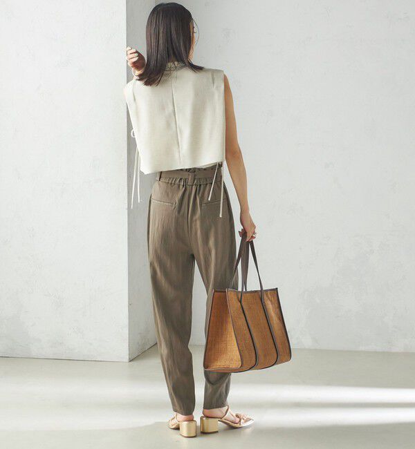 SHIPS for women「小泉里子コラボ:〈手洗い可能〉ツイル ウエスト テーパード パンツ」|その他|