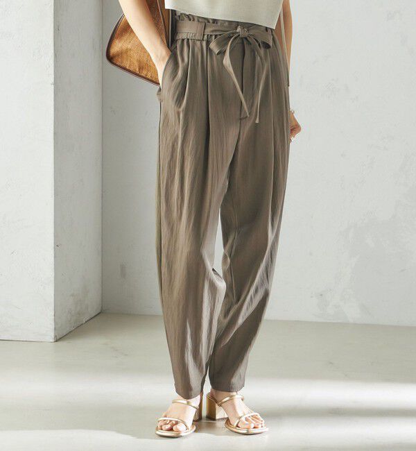 SHIPS for women「小泉里子コラボ:〈手洗い可能〉ツイル ウエスト テーパード パンツ」|その他|