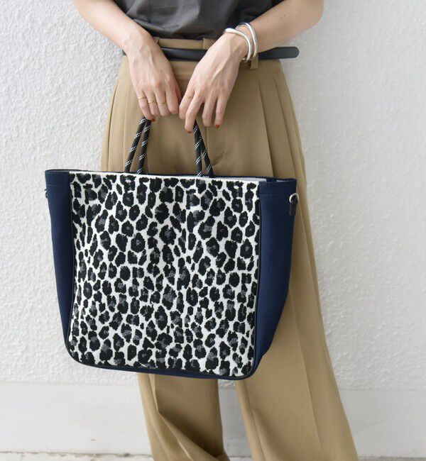 SHIPS for women「カレッジ レオパード ジャカード A4 バッグ」|ショルダー・メッセンジャー|