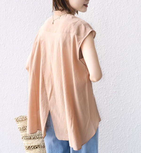 SHIPS for women「【WEB限定】〈手洗い可能〉サイド ボタン バック レイヤード ブラウス」|シャツ・ブラウス|