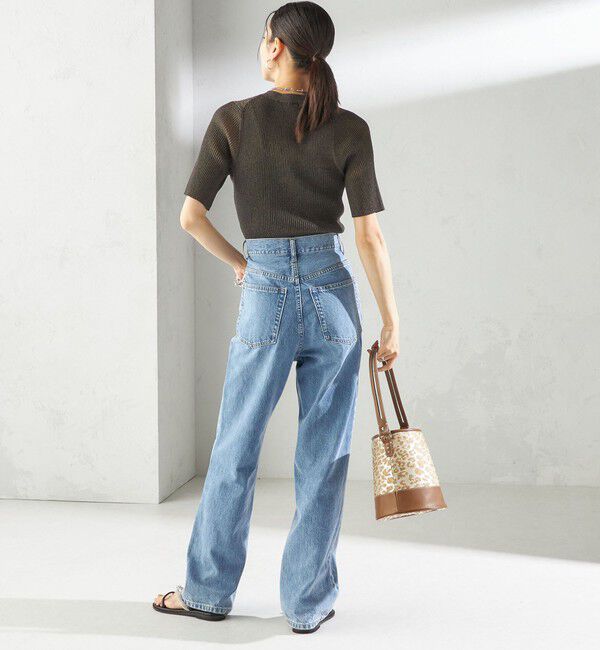 SHIPS for women「〈手洗い可能〉ラミー混 シアー ヘンリー ネック ニット」|ニット・セーター|