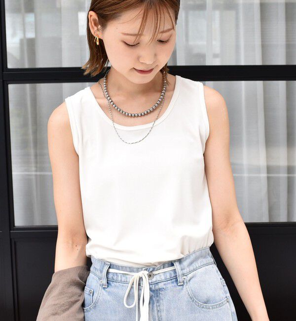 SHIPS for women「〈手洗い可能〉ポリエステル スノー ベロア 前後 2WAY タンクトップ」|タンクトップ|