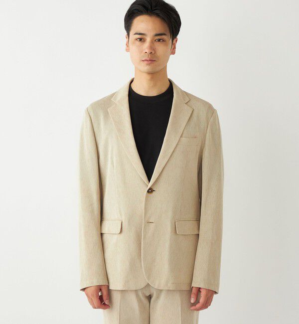 SHIPS Colors 「SHIPS Colors:〈洗濯機可能〉シャリル ジャージー 2B ジャケット ベージュ」|テーラードジャケット|