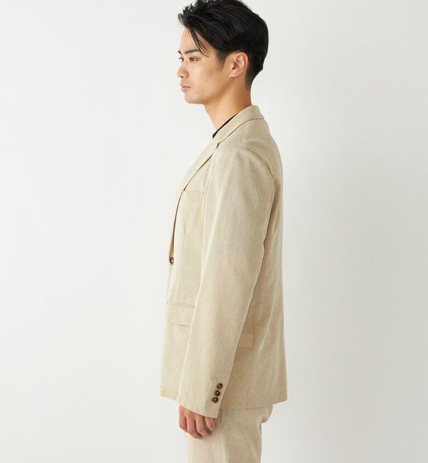 SHIPS Colors 「SHIPS Colors:〈洗濯機可能〉シャリル ジャージー 2B ジャケット ベージュ」|テーラードジャケット|