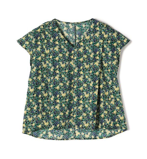 SHIPS Colors 「SHIPS Colors:〈洗濯機可能〉ボタニカル プリント Vネック ブラウス」|シャツ・ブラウス|