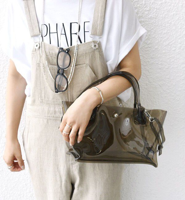 SHIPS for women「【WEB限定】ショルダー付き PVC トート バッグ」|トートバッグ|グレー