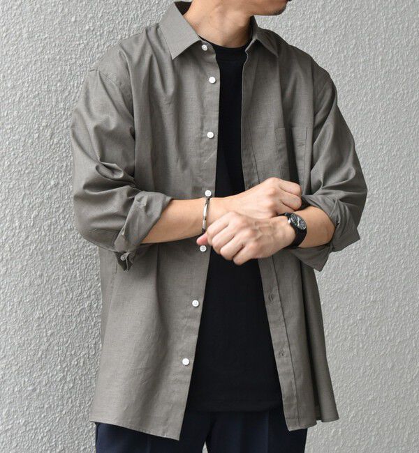 SHIPS any「SHIPS any: コットン/リネン 7分袖 レギュラー シャツ◇◇」|シャツ・ブラウス|