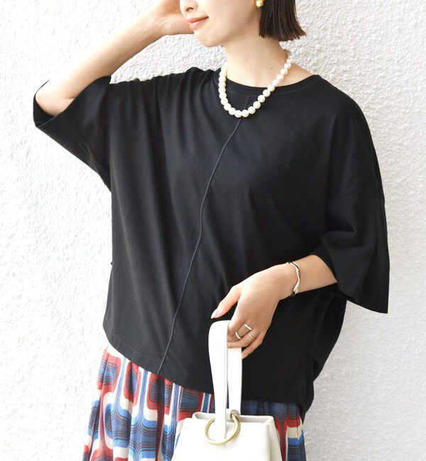 SHIPS for women「裾タック コクーン ショートスリーブ プルオーバー」|Tシャツ・カットソー|