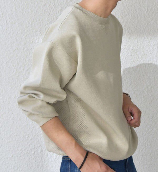 SHIPS any「SHIPS any:〈手洗い可能〉メッシュ スピンドル スウェットライク テック ニット◇」|スウェット・ジャージ|