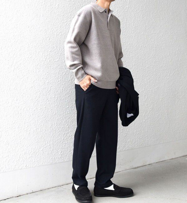 SHIPS any「SHIPS any:〈手洗い可能〉ハイゲージ ミラノリブ ブラッシュド リラックス ニット ポロ◇」|ニット・セーター|