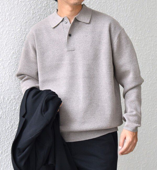 SHIPS any「SHIPS any:〈手洗い可能〉ハイゲージ ミラノリブ ブラッシュド リラックス ニット ポロ◇」|ニット・セーター|