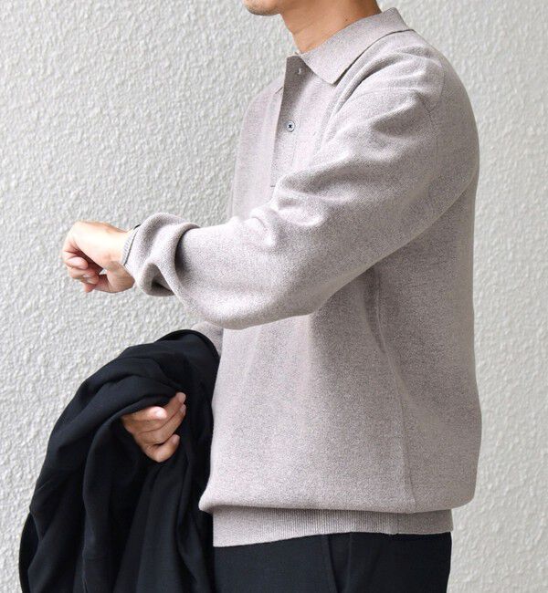 SHIPS any「SHIPS any:〈手洗い可能〉ハイゲージ ミラノリブ ブラッシュド リラックス ニット ポロ◇」|ニット・セーター|