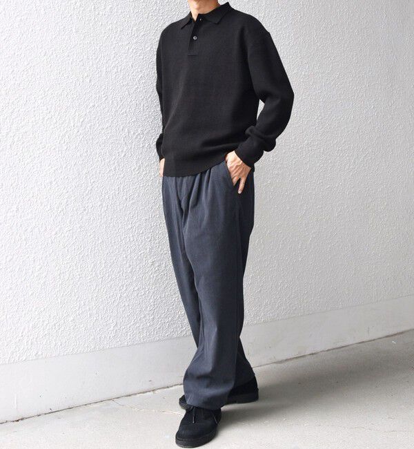 SHIPS any「SHIPS any:〈手洗い可能〉ハイゲージ ミラノリブ ブラッシュド リラックス ニット ポロ◇」|ニット・セーター|