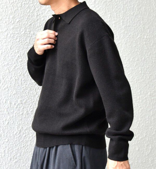 SHIPS any「SHIPS any:〈手洗い可能〉ハイゲージ ミラノリブ ブラッシュド リラックス ニット ポロ◇」|ニット・セーター|