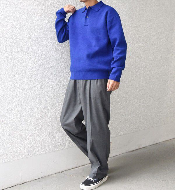 SHIPS any「SHIPS any:〈手洗い可能〉ハイゲージ ミラノリブ ブラッシュド リラックス ニット ポロ◇」|ニット・セーター|