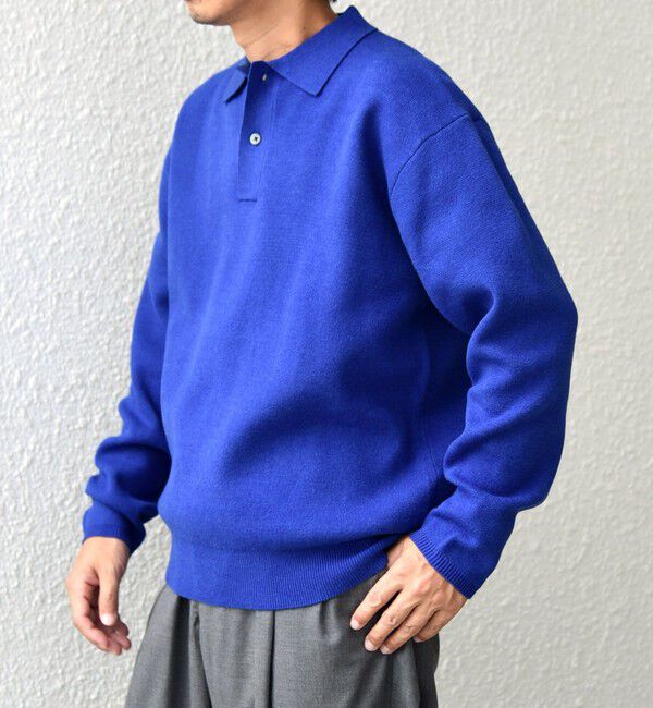 SHIPS any「SHIPS any:〈手洗い可能〉ハイゲージ ミラノリブ ブラッシュド リラックス ニット ポロ◇」|ニット・セーター|