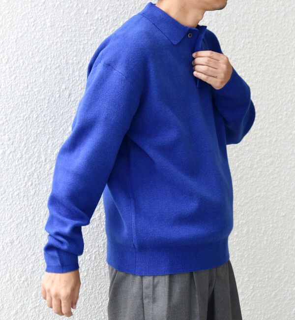 SHIPS any「SHIPS any:〈手洗い可能〉ハイゲージ ミラノリブ ブラッシュド リラックス ニット ポロ◇」|ニット・セーター|