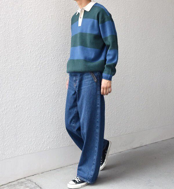 SHIPS any「SHIPS any:〈手洗い可能〉ハイゲージ ミラノリブ ブラッシュド リラックス ニット ポロ◇」|ニット・セーター|