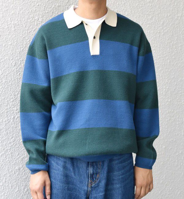 SHIPS any「SHIPS any:〈手洗い可能〉ハイゲージ ミラノリブ ブラッシュド リラックス ニット ポロ◇」|ニット・セーター|