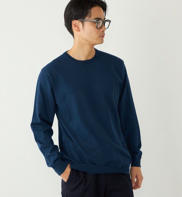 SHIPS Colors 「SHIPS Colors:〈手洗い可能〉アンチピリング 12ゲージ クルーネック ニット」|ニット・セーター|ブルー