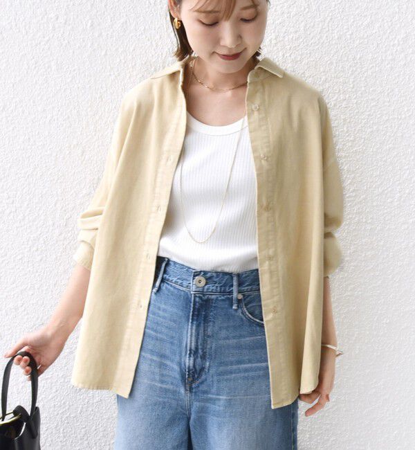 SHIPS for women「【WEB限定】〈洗濯機可能〉コーデュロイ ギャザー シャツ 羽織」|シャツ・ブラウス|