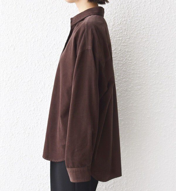 SHIPS for women「【WEB限定】〈洗濯機可能〉コーデュロイ ギャザー シャツ 羽織」|シャツ・ブラウス|