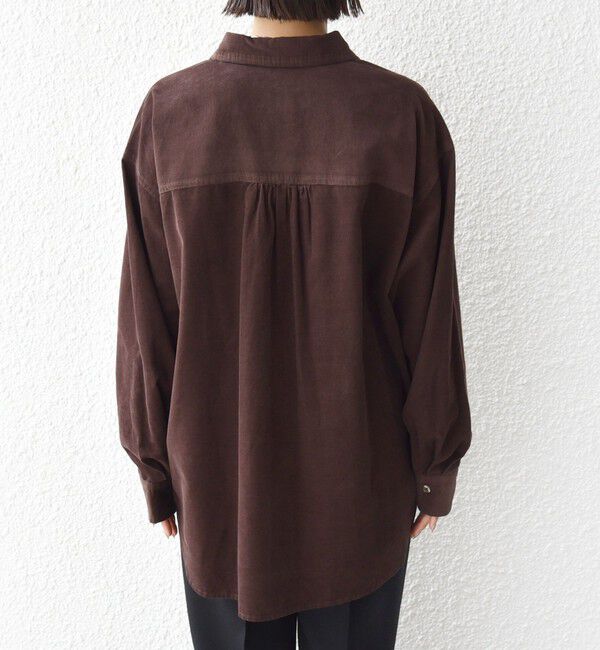 SHIPS for women「【WEB限定】〈洗濯機可能〉コーデュロイ ギャザー シャツ 羽織」|シャツ・ブラウス|